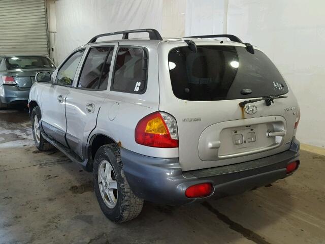 KM8SC73DX4U708435 - 2004 HYUNDAI SANTA FE G SILVER photo 3