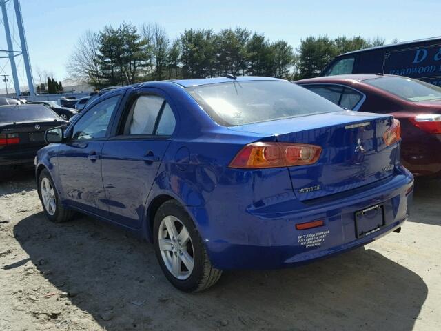 JA3AU26U08U022677 - 2008 MITSUBISHI LANCER ES BLUE photo 3