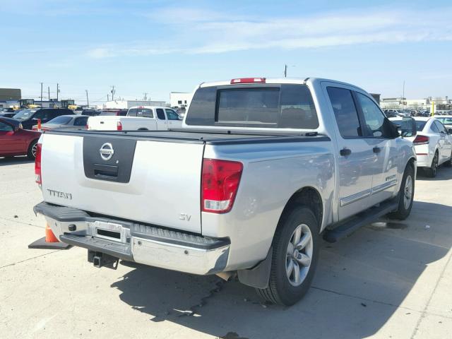 1N6BA0ED3BN323933 - 2011 NISSAN TITAN S SILVER photo 4