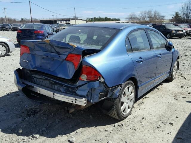 1HGFA16537L114360 - 2007 HONDA CIVIC LX BLUE photo 4