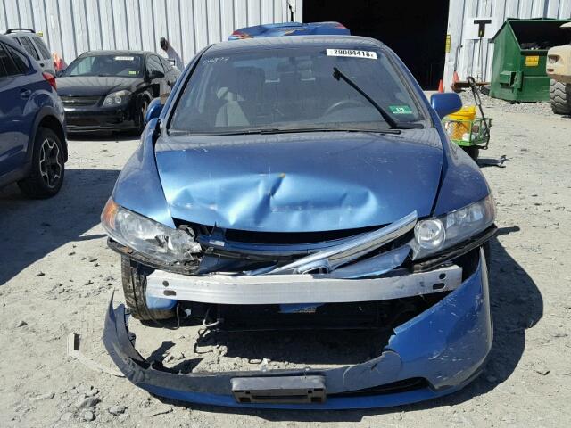 1HGFA16537L114360 - 2007 HONDA CIVIC LX BLUE photo 9