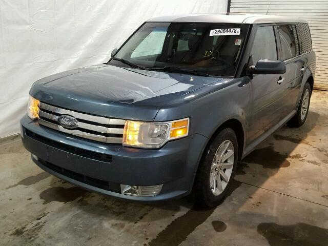 2FMHK6CC1ABA99574 - 2010 FORD FLEX SEL BLUE photo 2