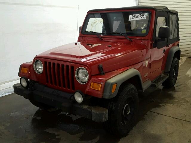 1J4FA49S63P315801 - 2003 JEEP WRANGLER / RED photo 2