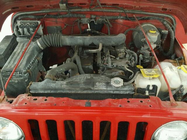 1J4FA49S63P315801 - 2003 JEEP WRANGLER / RED photo 7