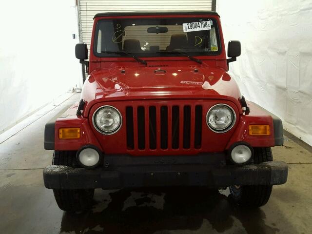 1J4FA49S63P315801 - 2003 JEEP WRANGLER / RED photo 9