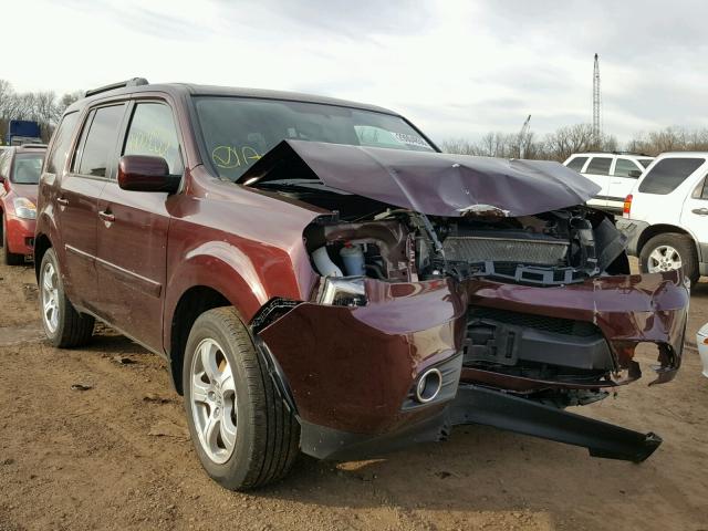 5FNYF4H77FB028835 - 2015 HONDA PILOT EXLN BURGUNDY photo 1