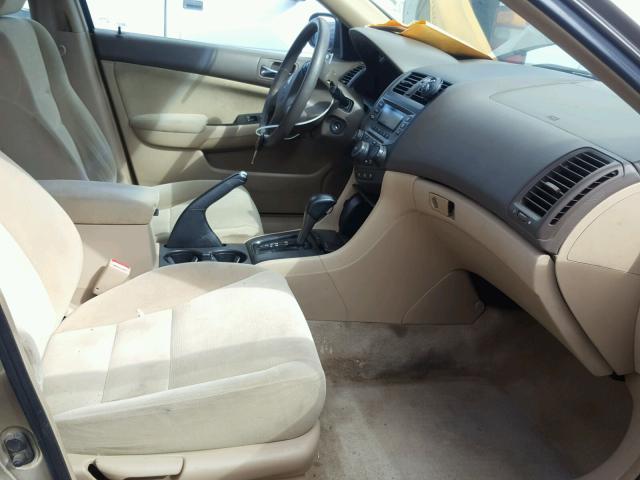 1HGCM56457A179876 - 2007 HONDA ACCORD LX TAN photo 5