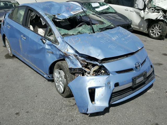 JTDKN3DP8C3016579 - 2012 TOYOTA PRIUS PLUG BLUE photo 1