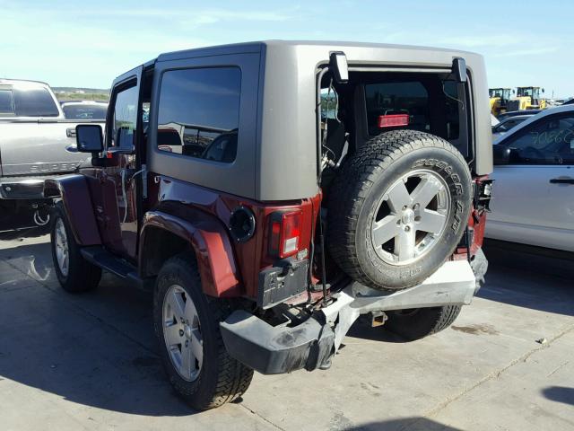 1J4AA5D19AL103705 - 2010 JEEP WRANGLER S MAROON photo 3