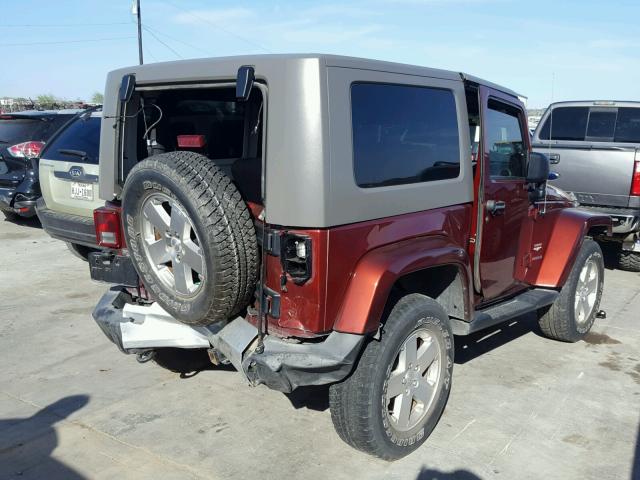 1J4AA5D19AL103705 - 2010 JEEP WRANGLER S MAROON photo 4