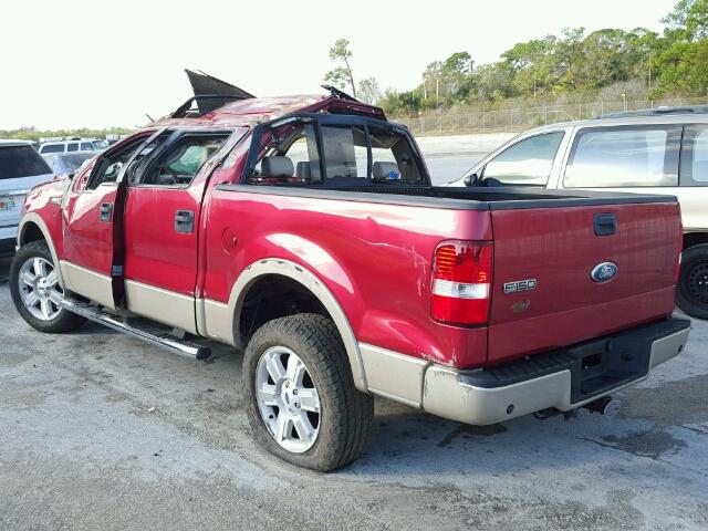 1FTPW12V67FA99880 - 2007 FORD F150 SUPER BURGUNDY photo 3