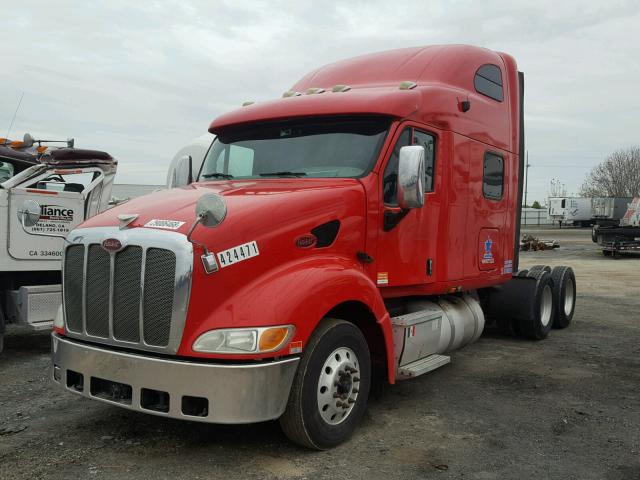 1XP7D49X89D775323 - 2009 PETERBILT 387 RED photo 2