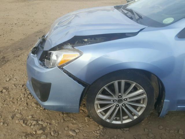 JF1GJAD61CH002822 - 2012 SUBARU IMPREZA PR BLUE photo 9