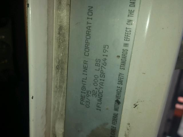 1FUWDCYA1SP764195 - 1995 FREIGHTLINER CONVENTION WHITE photo 10