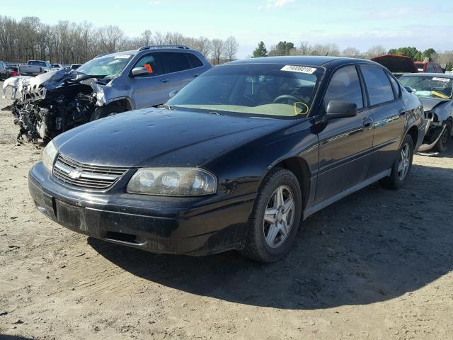 2G1WF52E759273568 - 2005 CHEVROLET IMPALA BLACK photo 2