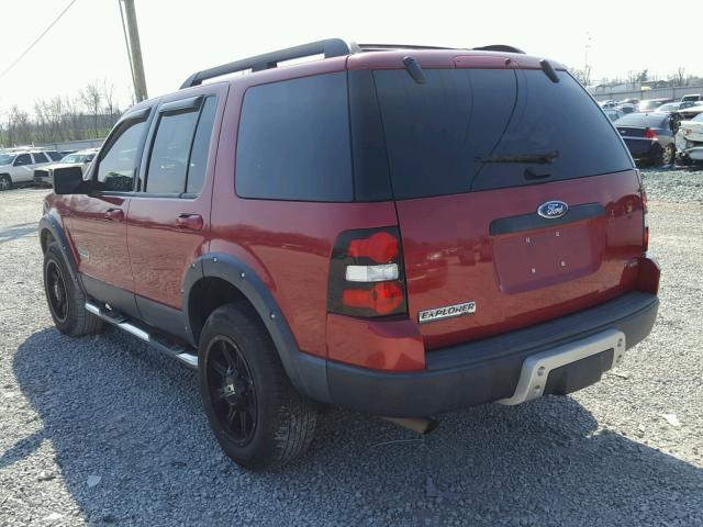 1FMEU73E87UA89812 - 2007 FORD EXPLORER X RED photo 3