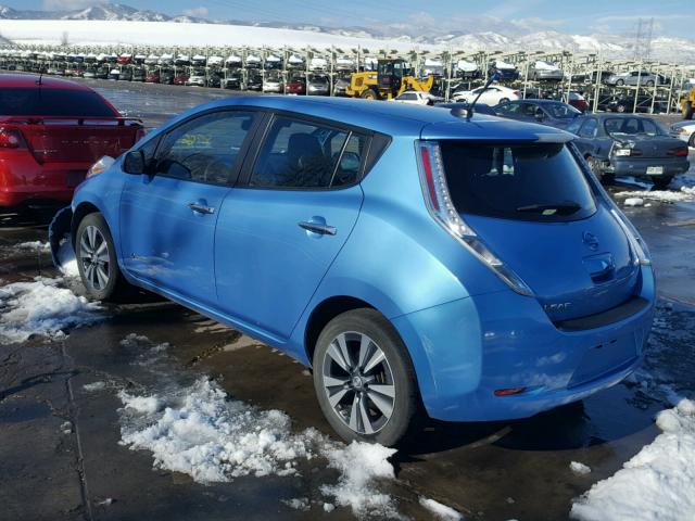 1N4AZ0CP0DC415557 - 2013 NISSAN LEAF S BLUE photo 3