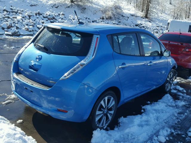 1N4AZ0CP0DC415557 - 2013 NISSAN LEAF S BLUE photo 4