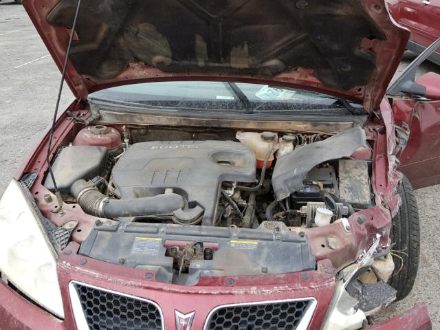 1G2ZA5E04A4121039 - 2010 PONTIAC G6 RED photo 7
