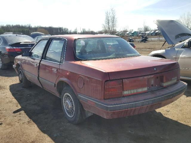 1G3AL54N7M6359539 - 1991 OLDSMOBILE CUTLASS CI 栗色 照片 3