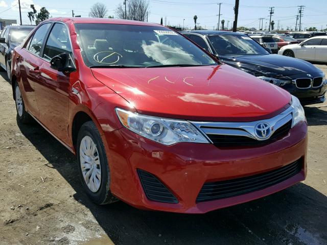 4T1BD1FK9EU108382 - 2014 TOYOTA CAMRY HYBR RED photo 1