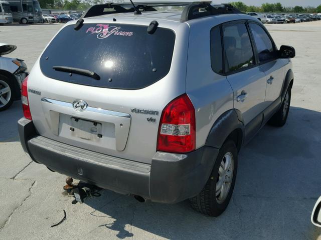 KM8JN12D76U445828 - 2006 HYUNDAI TUCSON GLS SILVER photo 4