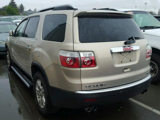 1GKEV23768J263258 - 2008 GMC ACADIA SLT ოქროსფერი ფოტო 3