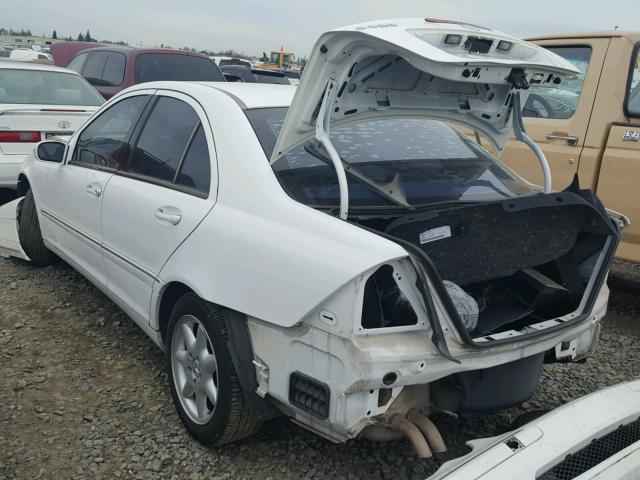 WDBRF61J41F123488 - 2001 MERCEDES-BENZ C 240 WHITE photo 3