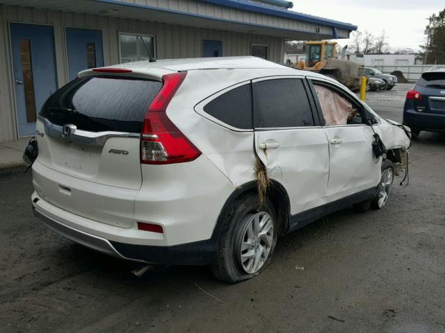 5J6RM4H50GL076601 - 2016 HONDA CR-V EX WHITE photo 4