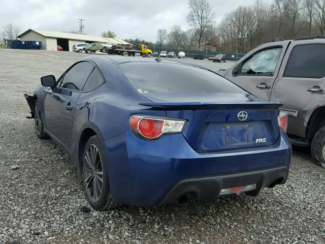 JF1ZNAA18D1723669 - 2013 TOYOTA SCION FR-S BLUE photo 3