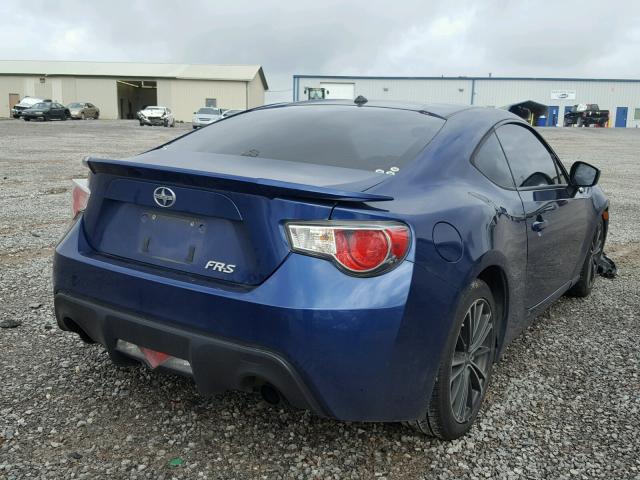 JF1ZNAA18D1723669 - 2013 TOYOTA SCION FR-S BLUE photo 4