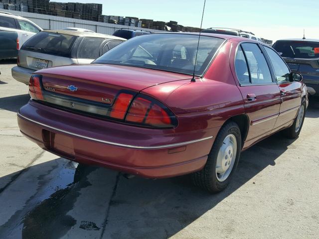 2G1WN52MXS1136841 - 1995 CHEVROLET LUMINA LS BURGUNDY photo 4