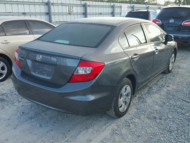 2HGFB2F50CH331598 - 2012 HONDA CIVIC LX GRAY photo 4