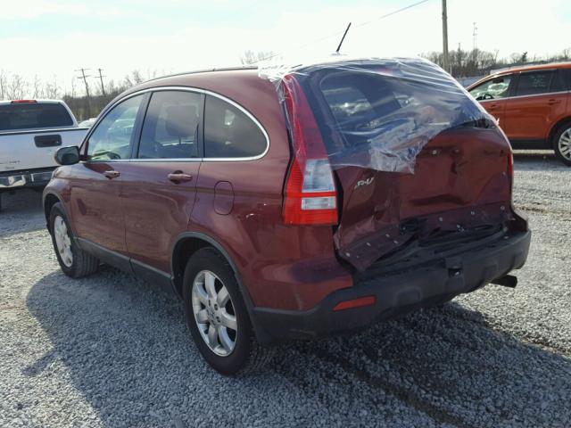 JHLRE48717C012395 - 2007 HONDA CR-V EXL MAROON photo 3