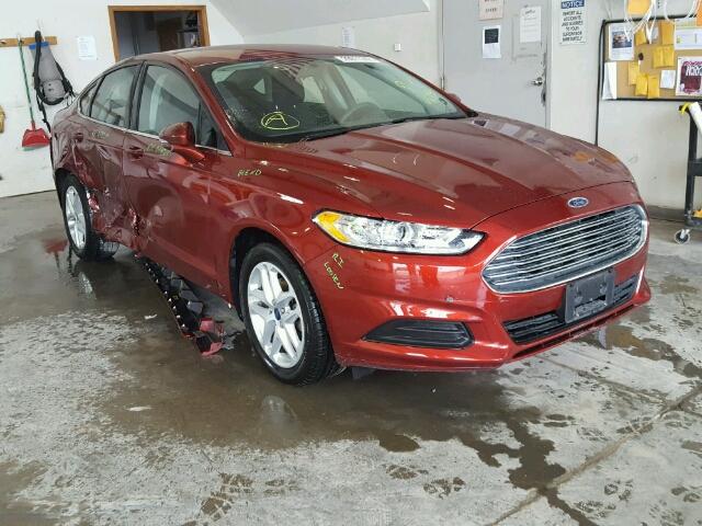 3FA6P0H78ER365742 - 2014 FORD FUSION RED photo 1