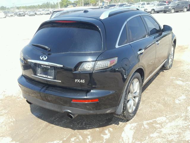 JNRBS08W47X400219 - 2007 INFINITI FX45 BLACK photo 4