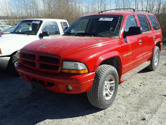 1B4HS28N01F626619 - 2001 DODGE DURANGO RED photo 2