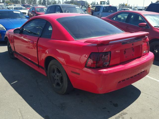 1FAFP40402F132794 - 2002 FORD MUSTANG RED photo 3