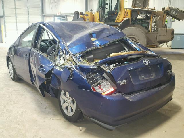 JTDKB20U797891958 - 2009 TOYOTA PRIUS BLUE photo 3