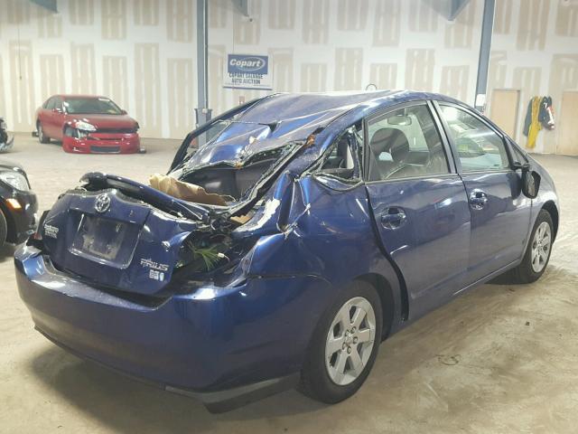 JTDKB20U797891958 - 2009 TOYOTA PRIUS BLUE photo 4