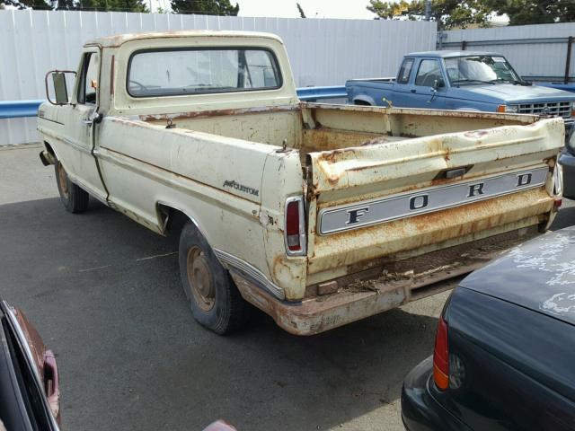 F10GRG33889 - 1970 FORD PICKUP YELLOW photo 3