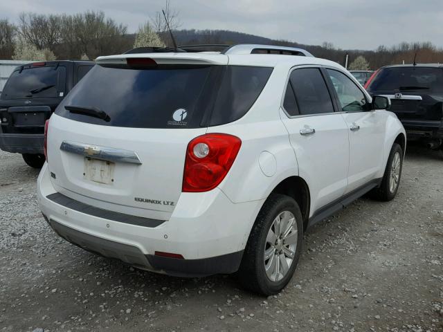 2CNALFEW7A6333845 - 2010 CHEVROLET EQUINOX LT WHITE photo 4