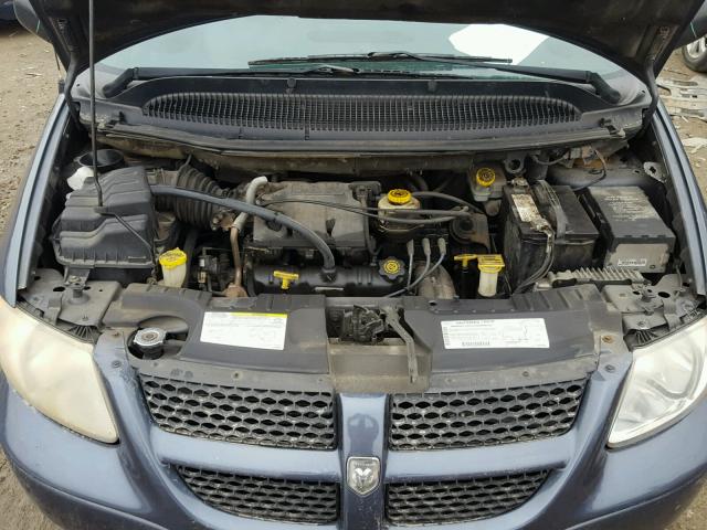 1B4GP45392B518651 - 2002 DODGE CARAVAN SP BLUE photo 7