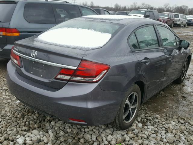 19XFB2F73FE112974 - 2015 HONDA CIVIC SE GRAY photo 4