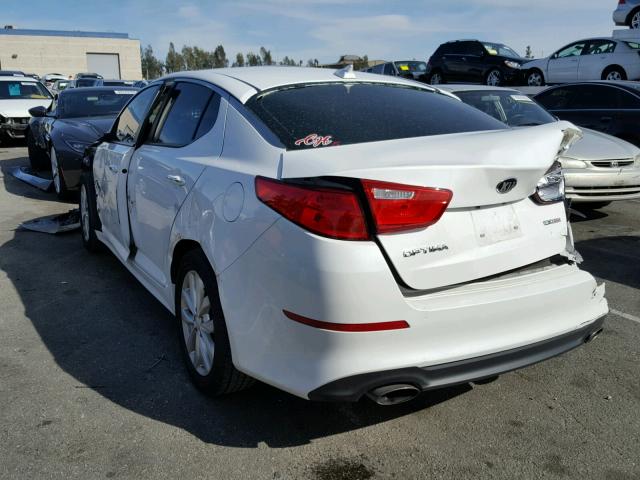 5XXGN4A7XEG313646 - 2014 KIA OPTIMA EX WHITE photo 3