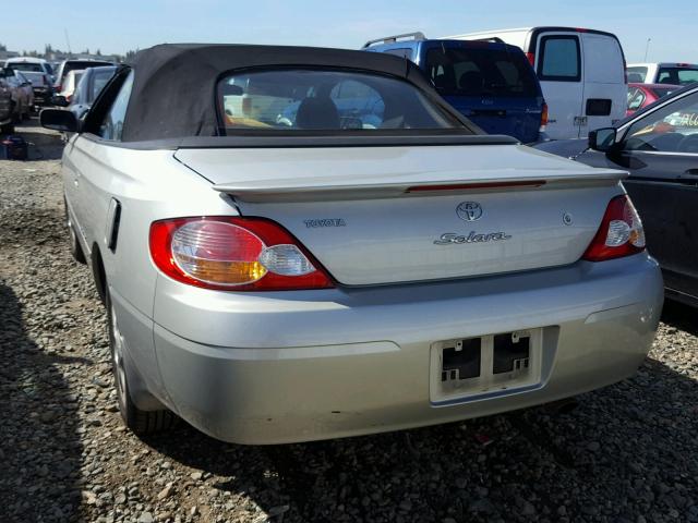 2T1FF28P02C596662 - 2002 TOYOTA CAMRY SOLA SILVER photo 3