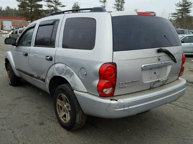 1D4HB48N36F163139 - 2006 DODGE DURANGO SL SILVER photo 3