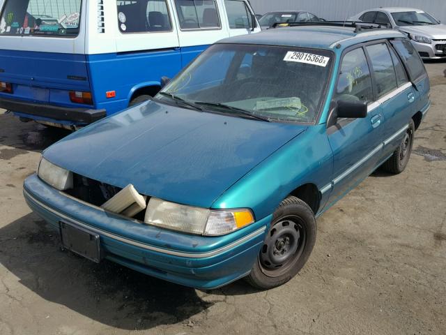 3MARM15J0RR600341 - 1994 MERCURY TRACER BAS TEAL photo 2