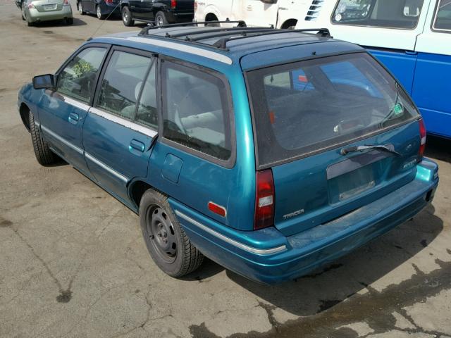 3MARM15J0RR600341 - 1994 MERCURY TRACER BAS TEAL photo 3