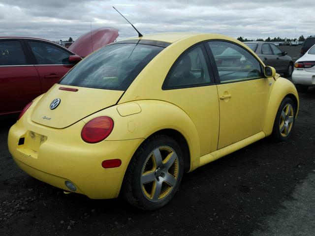 3VWED21C71M481228 - 2001 VOLKSWAGEN NEW BEETLE YELLOW photo 4